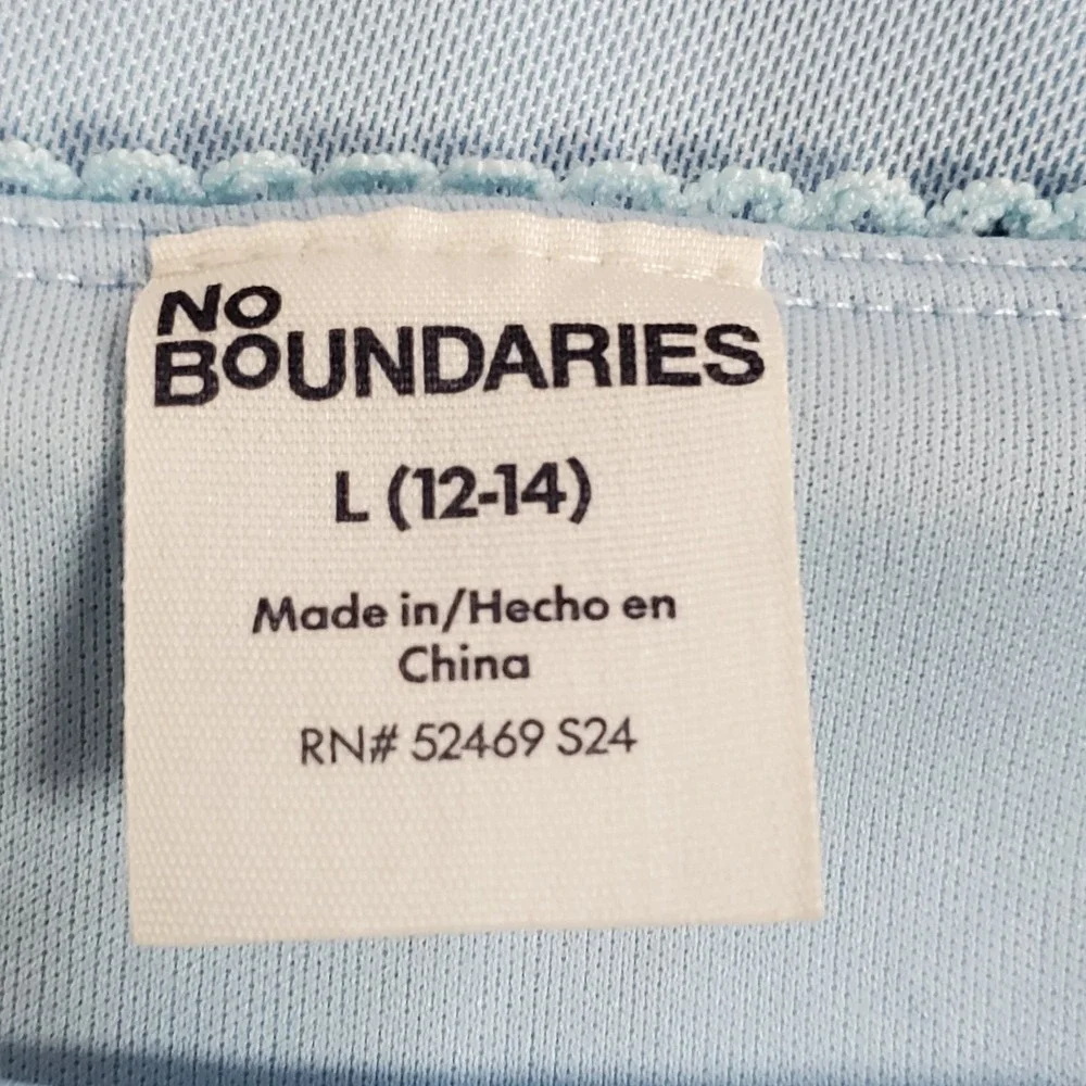 No Boundaries Womens Velvet Burnout Fairy Skirt‎ Size L Blue Soft Girl Event
